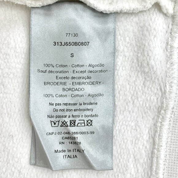Dior White logo embroidered cotton sweatshirt - Picture 8 of 9